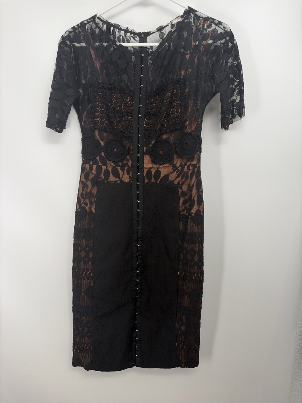ANTHROPOLOGIE Beguile by Byron Lars Carissima Sheath Black Dress 6